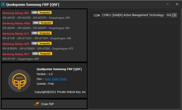Quakqomm Samsung FRP -QSF Download